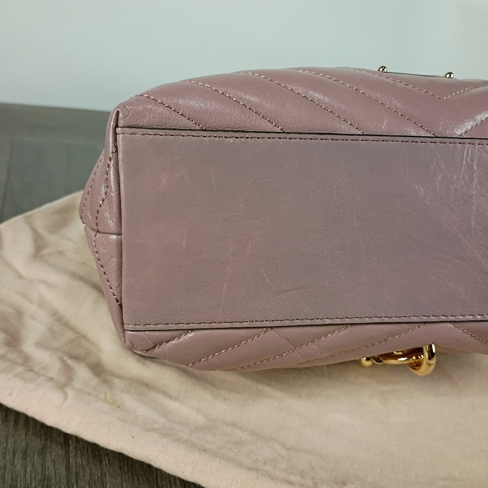 Rebecca Minkoff Edie Flap Pink/Taupe w/Gold - Picture 6 of 11